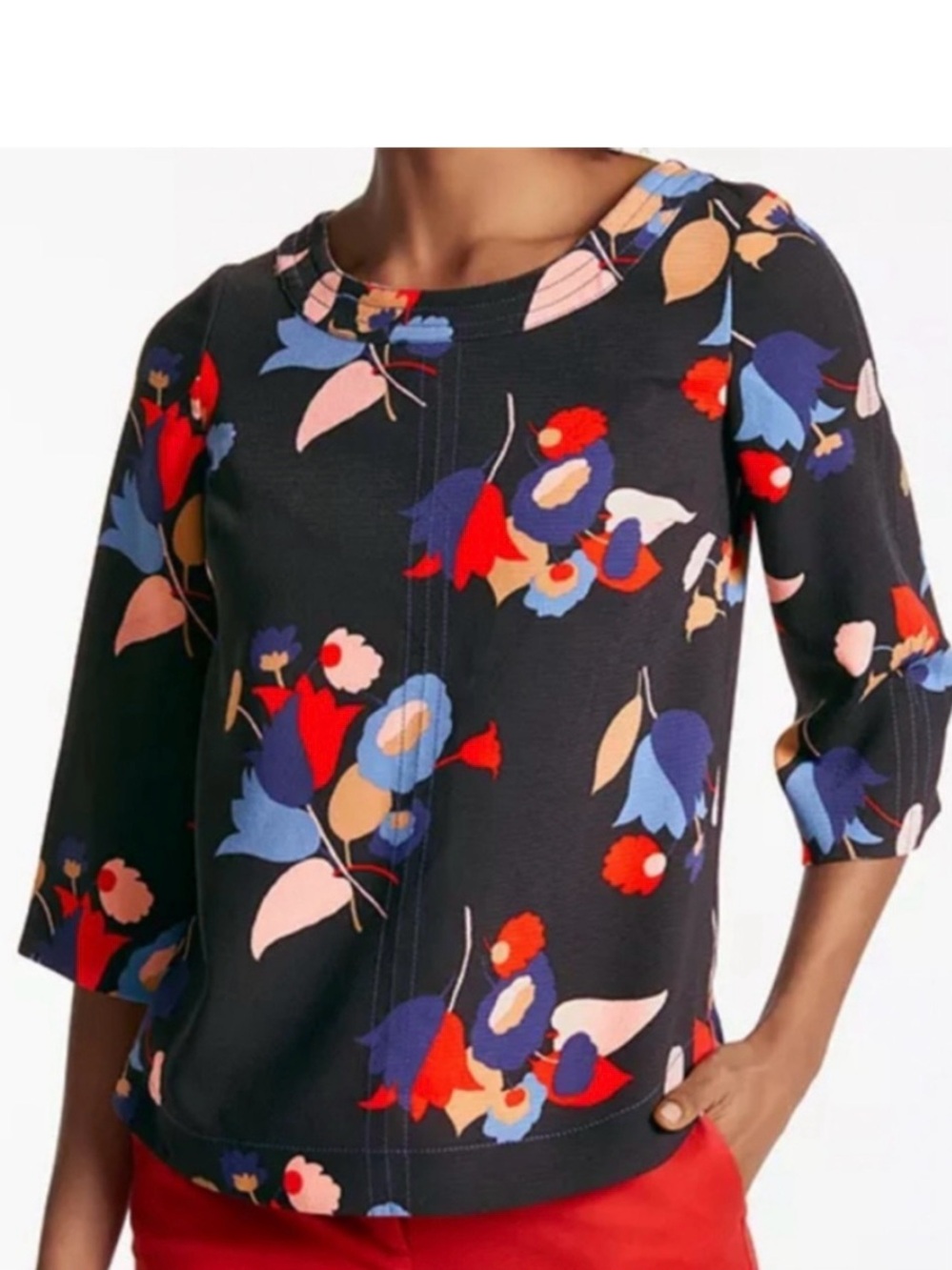 Boden Alda Posey Print Floral Top